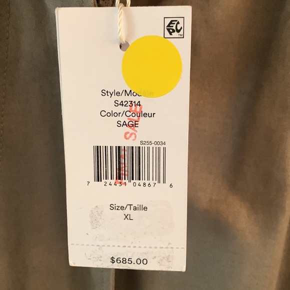 Derek Lam 10 Crosby size XL sage green zip front jacket - Picture 4 of 14